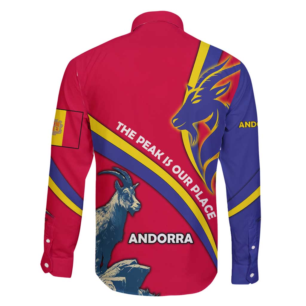 Andorra Family Matching Long Sleeve Bodycon Dress and Hawaiian Shirt with Mountain Goat and Curved Stripe Design - Wonder Print Shop