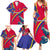 Andorra Family Matching Summer Maxi Dress and Hawaiian Shirt with Mountain Goat and Curved Stripe Design - Wonder Print Shop