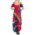Andorra Family Matching Summer Maxi Dress and Hawaiian Shirt with Mountain Goat and Curved Stripe Design - Wonder Print Shop