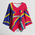 Andorra Kimono Sleeve Blouse with Mountain Goat and Curved Stripe Design - Wonder Print Shop