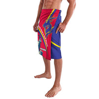Andorra Lavalava with Mountain Goat and Curved Stripe Design - Wonder Print Shop