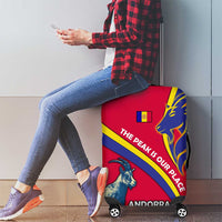 Andorra Luggage Cover with Mountain Goat and Curved Stripe Design - Wonder Print Shop