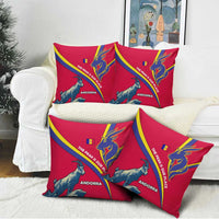 Andorra Pillow Cover with Mountain Goat and Curved Stripe Design - Wonder Print Shop