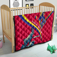 Andorra Quilt with Mountain Goat and Curved Stripe Design - Wonder Print Shop
