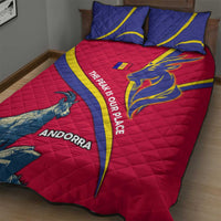Andorra Quilt Bed Set with Mountain Goat and Curved Stripe Design - Wonder Print Shop