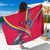 Andorra Sarong with Mountain Goat and Curved Stripe Design - Wonder Print Shop