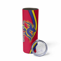 Andorra Skinny Tumbler with Mountain Goat and Curved Stripe Design - Wonder Print Shop