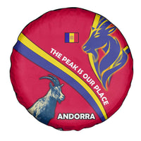 Andorra Spare Tire Cover with Mountain Goat and Curved Stripe Design - Wonder Print Shop
