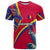 Andorra T Shirt with Mountain Goat and Curved Stripe Design - Wonder Print Shop