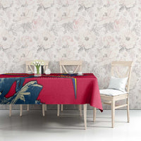Andorra Tablecloth with Mountain Goat and Curved Stripe Design - Wonder Print Shop
