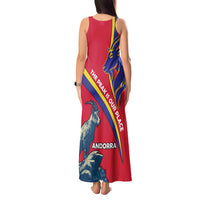 Andorra Tank Maxi Dress with Mountain Goat and Curved Stripe Design - Wonder Print Shop