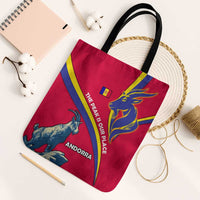 Andorra Tote Bag with Mountain Goat and Curved Stripe Design - Wonder Print Shop