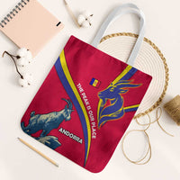 Andorra Tote Bag with Mountain Goat and Curved Stripe Design - Wonder Print Shop