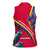 Andorra Women Sleeveless Polo Shirt with Mountain Goat and Curved Stripe Design - Wonder Print Shop