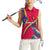 Andorra Women Sleeveless Polo Shirt with Mountain Goat and Curved Stripe Design - Wonder Print Shop