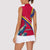 Andorra Women Sleeveless Polo Shirt with Mountain Goat and Curved Stripe Design - Wonder Print Shop