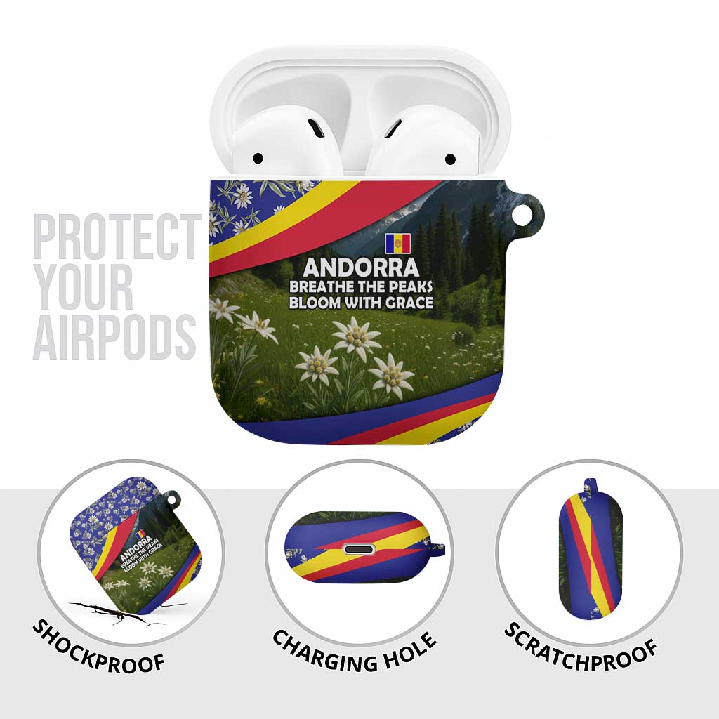 Andorra AirPods Case with Edelweiss Mountain Landscape Design - Wonder Print Shop