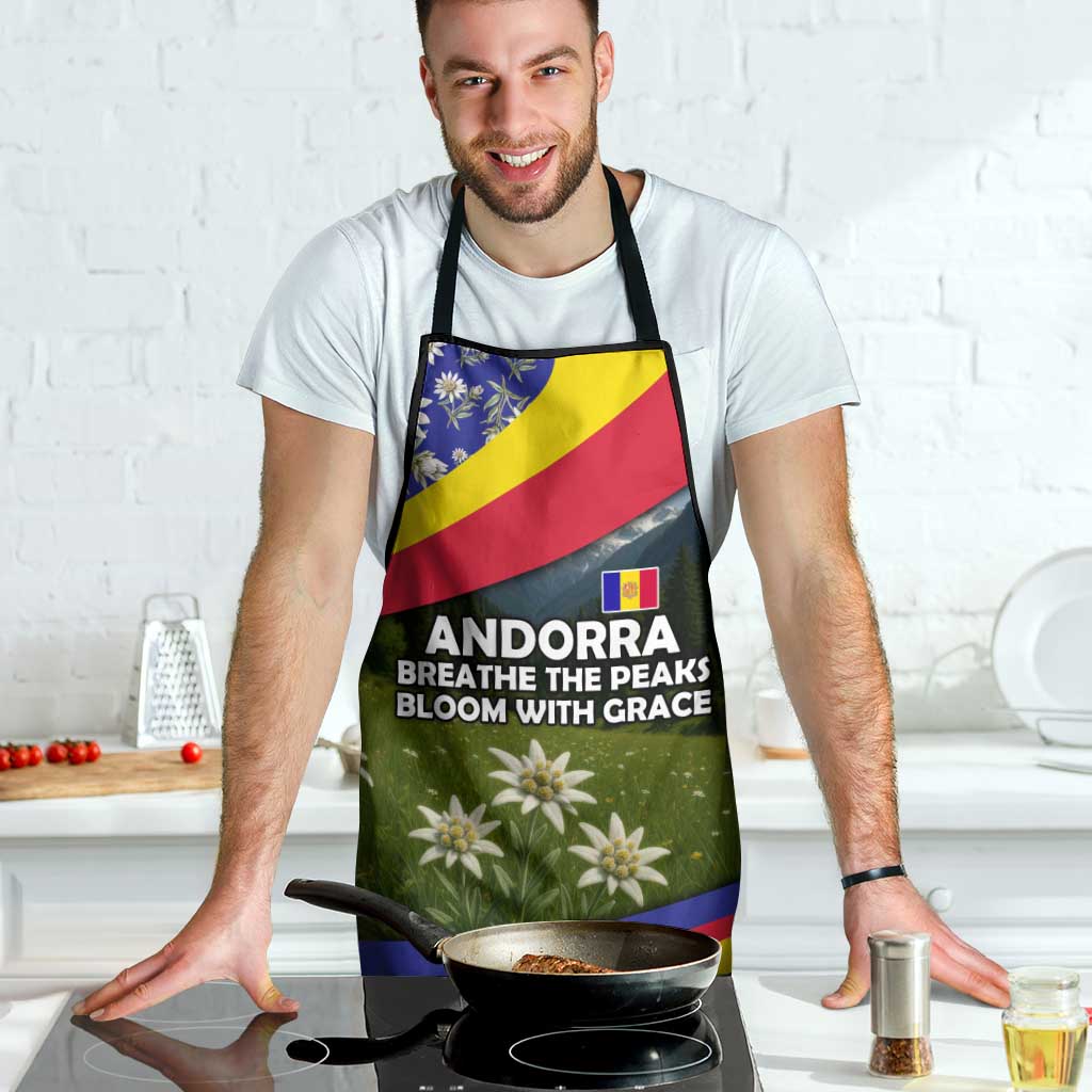 Andorra Apron with Edelweiss Mountain Landscape Design - Wonder Print Shop
