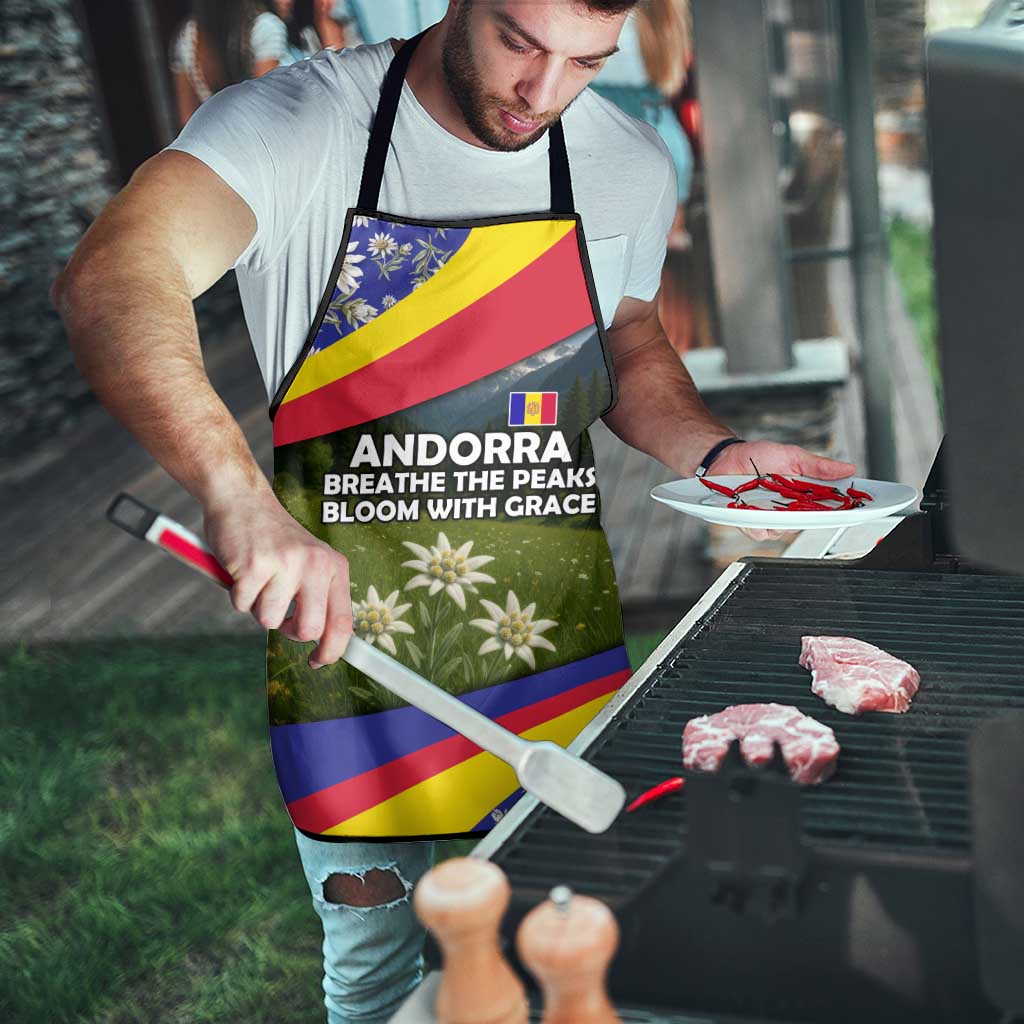 Andorra Apron with Edelweiss Mountain Landscape Design - Wonder Print Shop