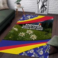 Andorra Area Rug with Edelweiss Mountain Landscape Design - Wonder Print Shop