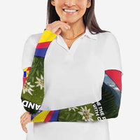 Andorra Arm Sleeves with Edelweiss Mountain Landscape Design - Wonder Print Shop
