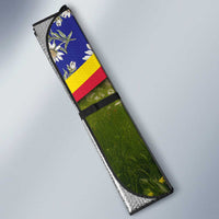 Andorra Auto Sun Shade with Edelweiss Mountain Landscape Design - Wonder Print Shop