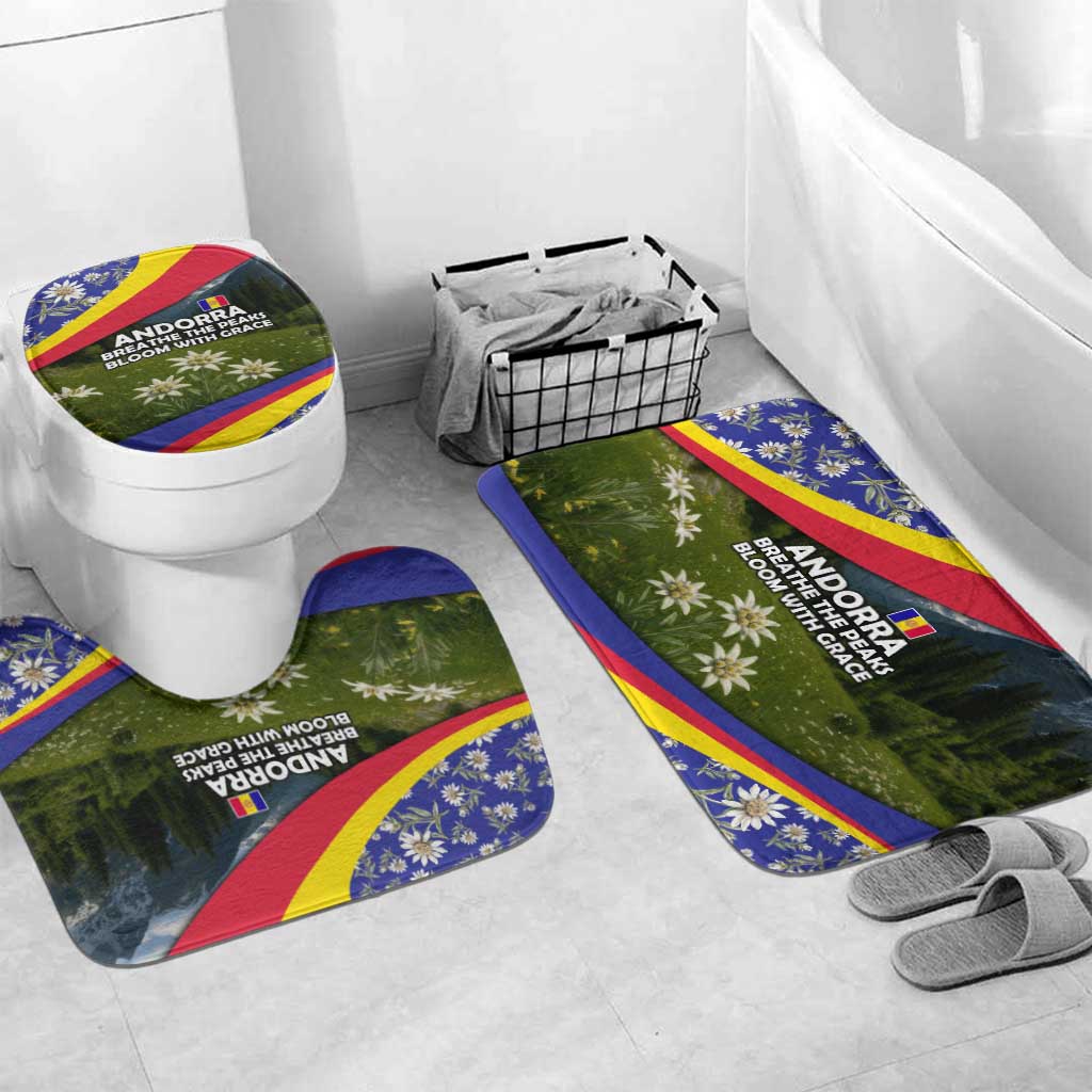 Andorra Bathroom Set with Edelweiss Mountain Landscape Design - Wonder Print Shop