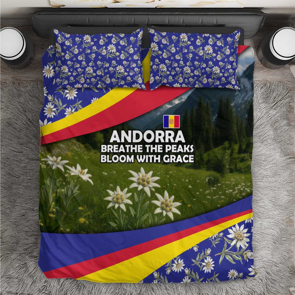 Andorra Bedding Set with Edelweiss Mountain Landscape Design - Wonder Print Shop