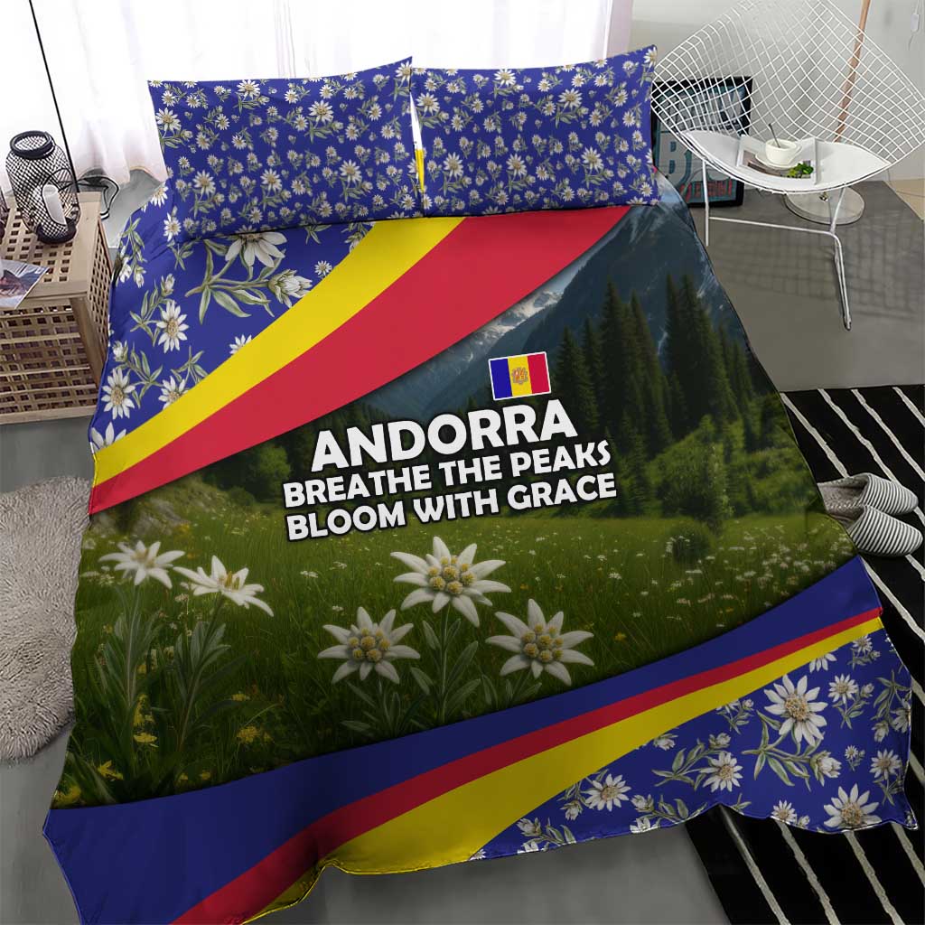 Andorra Bedding Set with Edelweiss Mountain Landscape Design - Wonder Print Shop