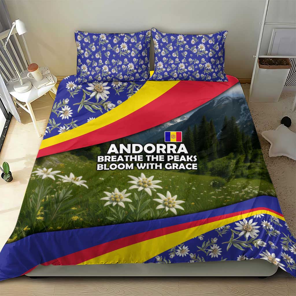 Andorra Bedding Set with Edelweiss Mountain Landscape Design - Wonder Print Shop