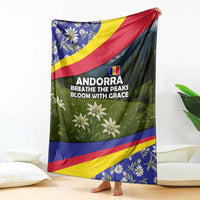 Andorra Blanket with Edelweiss Mountain Landscape Design - Wonder Print Shop