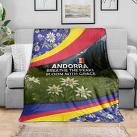 Andorra Blanket with Edelweiss Mountain Landscape Design - Wonder Print Shop