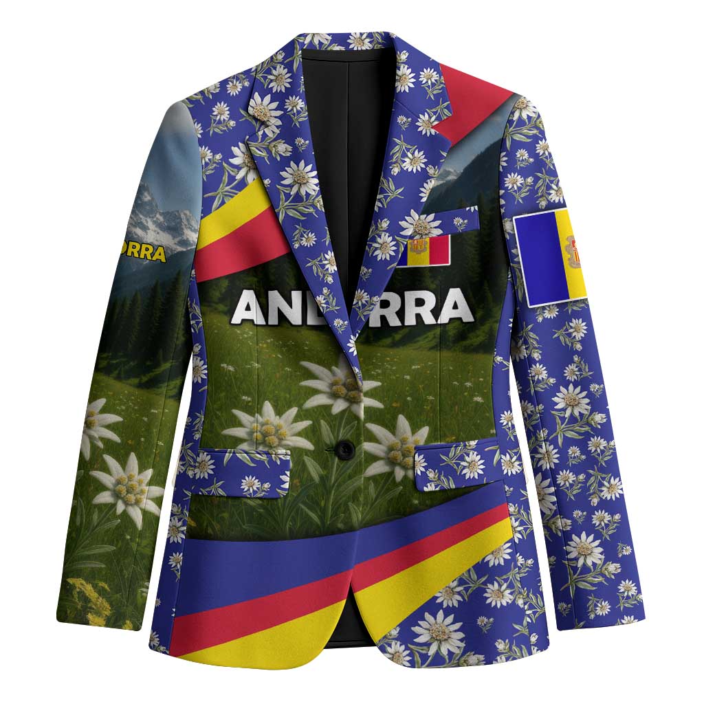 Andorra Blazer with Edelweiss Mountain Landscape Design - Wonder Print Shop