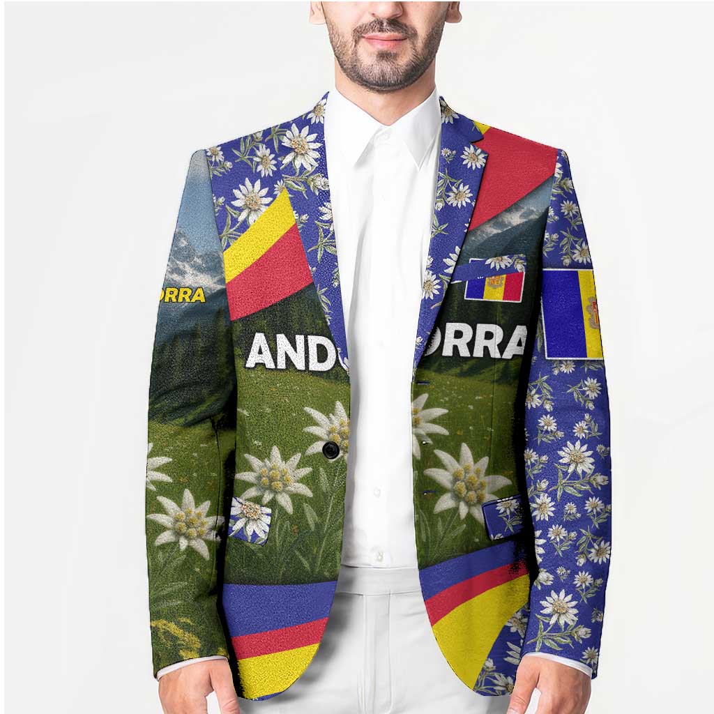 Andorra Blazer with Edelweiss Mountain Landscape Design - Wonder Print Shop