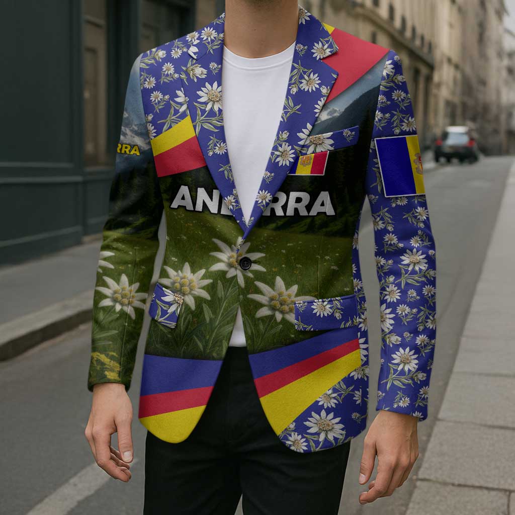Andorra Blazer with Edelweiss Mountain Landscape Design - Wonder Print Shop