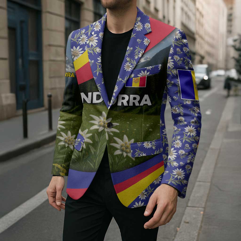 Andorra Blazer with Edelweiss Mountain Landscape Design - Wonder Print Shop
