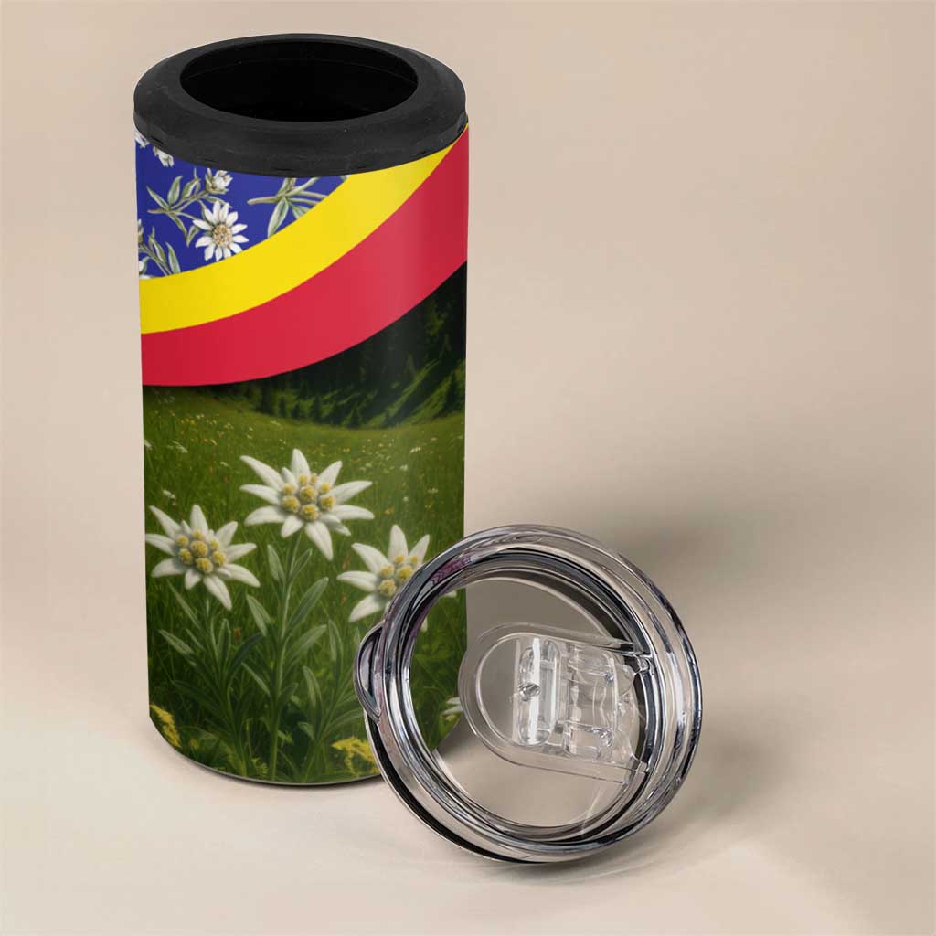 Andorra 4 in 1 Can Cooler Tumbler with Edelweiss Mountain Landscape Design - Wonder Print Shop