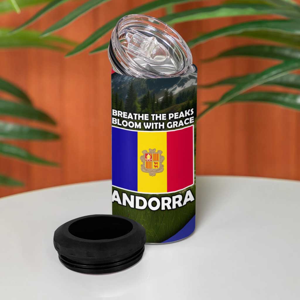 Andorra 4 in 1 Can Cooler Tumbler with Edelweiss Mountain Landscape Design - Wonder Print Shop