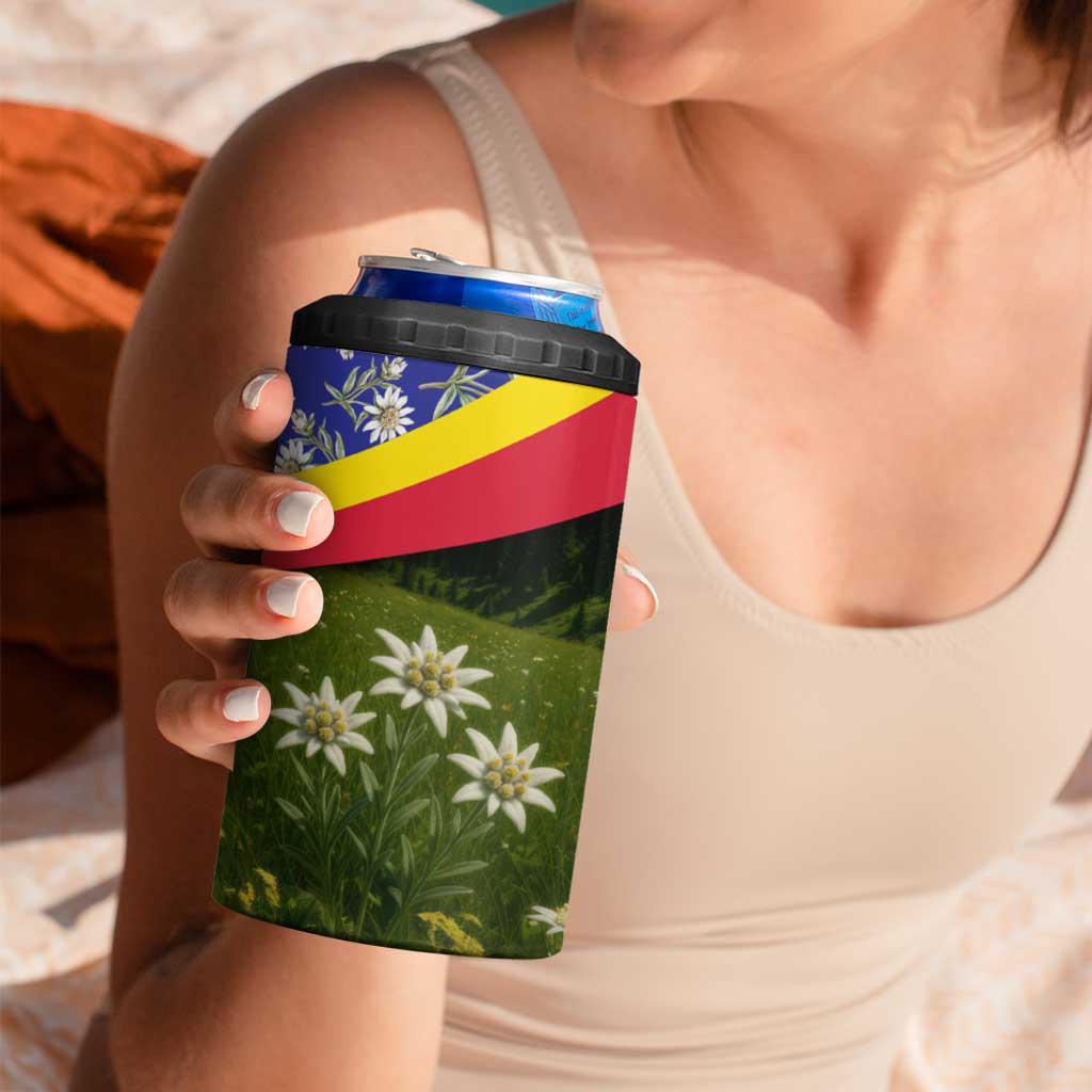 Andorra 4 in 1 Can Cooler Tumbler with Edelweiss Mountain Landscape Design - Wonder Print Shop