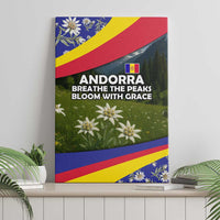 Andorra Canvas Wall Art with Edelweiss Mountain Landscape Design - Wonder Print Shop