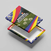 Andorra Canvas Wall Art with Edelweiss Mountain Landscape Design - Wonder Print Shop