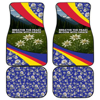 Andorra Car Mats with Edelweiss Mountain Landscape Design - Wonder Print Shop