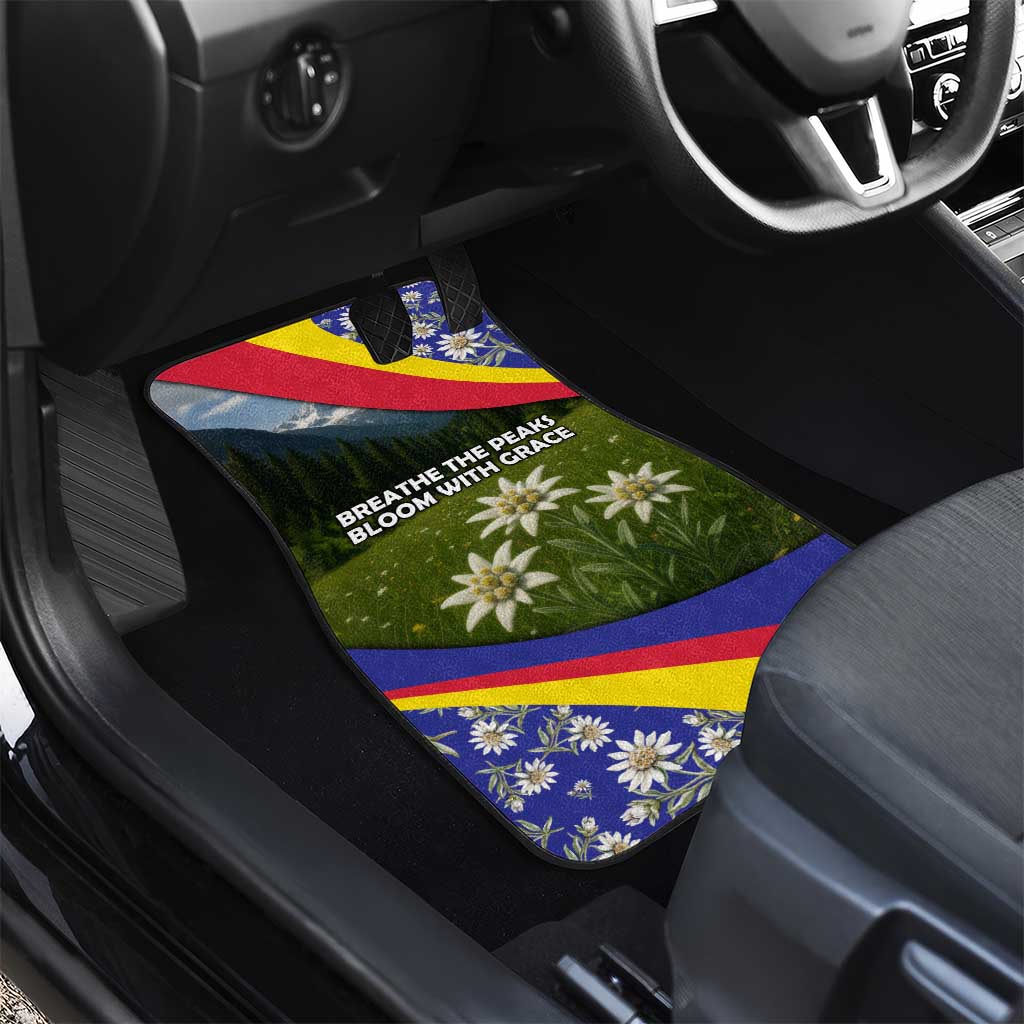 Andorra Car Mats with Edelweiss Mountain Landscape Design - Wonder Print Shop