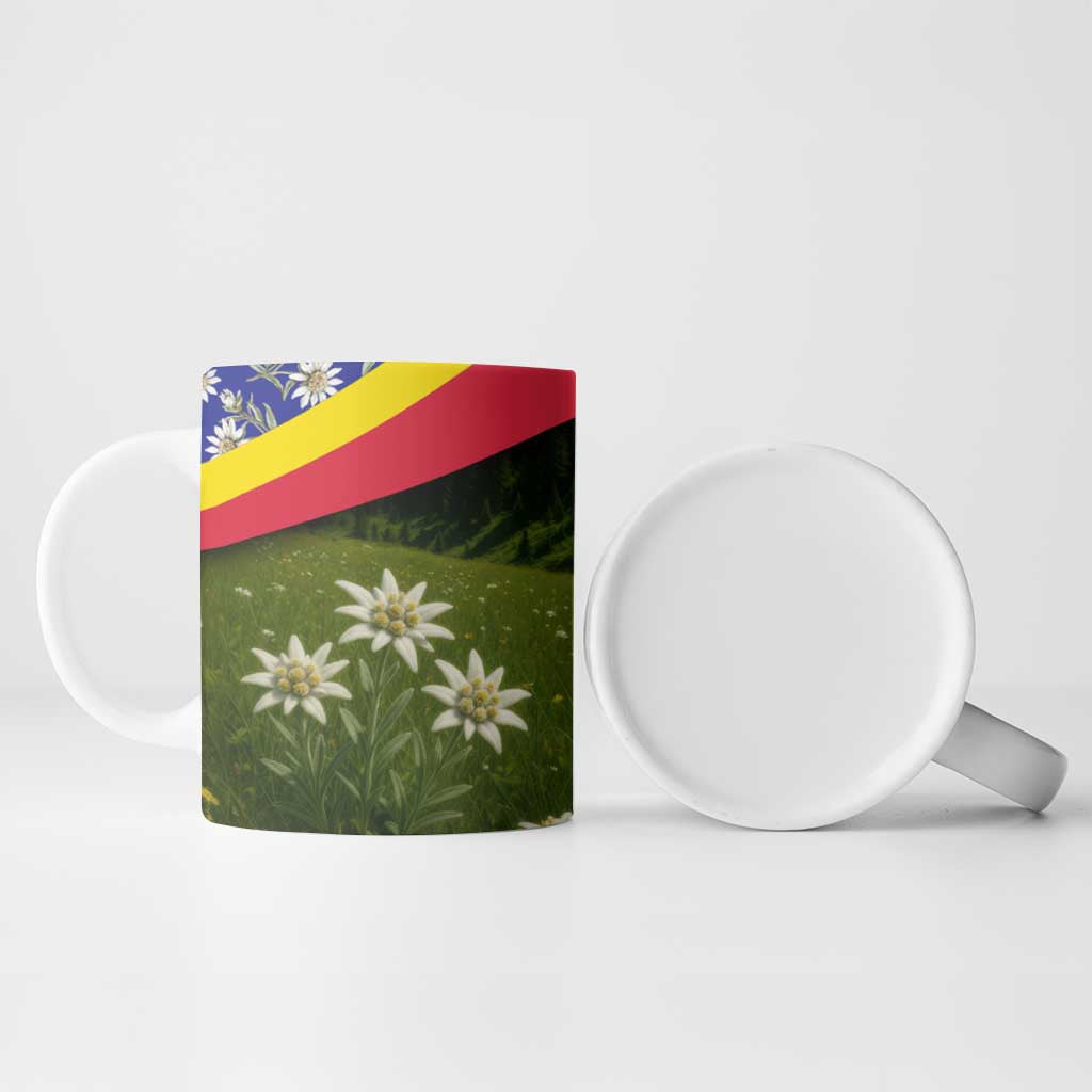 Andorra Ceramic Mug with Edelweiss Mountain Landscape Design - Wonder Print Shop