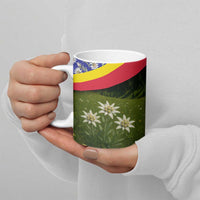Andorra Ceramic Mug with Edelweiss Mountain Landscape Design - Wonder Print Shop