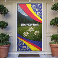 Andorra Door Cover with Edelweiss Mountain Landscape Design - Wonder Print Shop