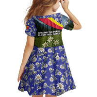 Andorra Family Matching Long Sleeve Bodycon Dress and Hawaiian Shirt with Edelweiss Mountain Landscape Design - Wonder Print Shop