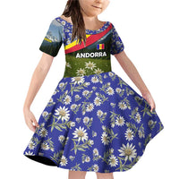 Andorra Family Matching Off Shoulder Short Dress and Hawaiian Shirt with Edelweiss Mountain Landscape Design - Wonder Print Shop