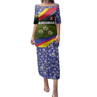 Andorra Family Matching Puletasi and Hawaiian Shirt with Edelweiss Mountain Landscape Design - Wonder Print Shop