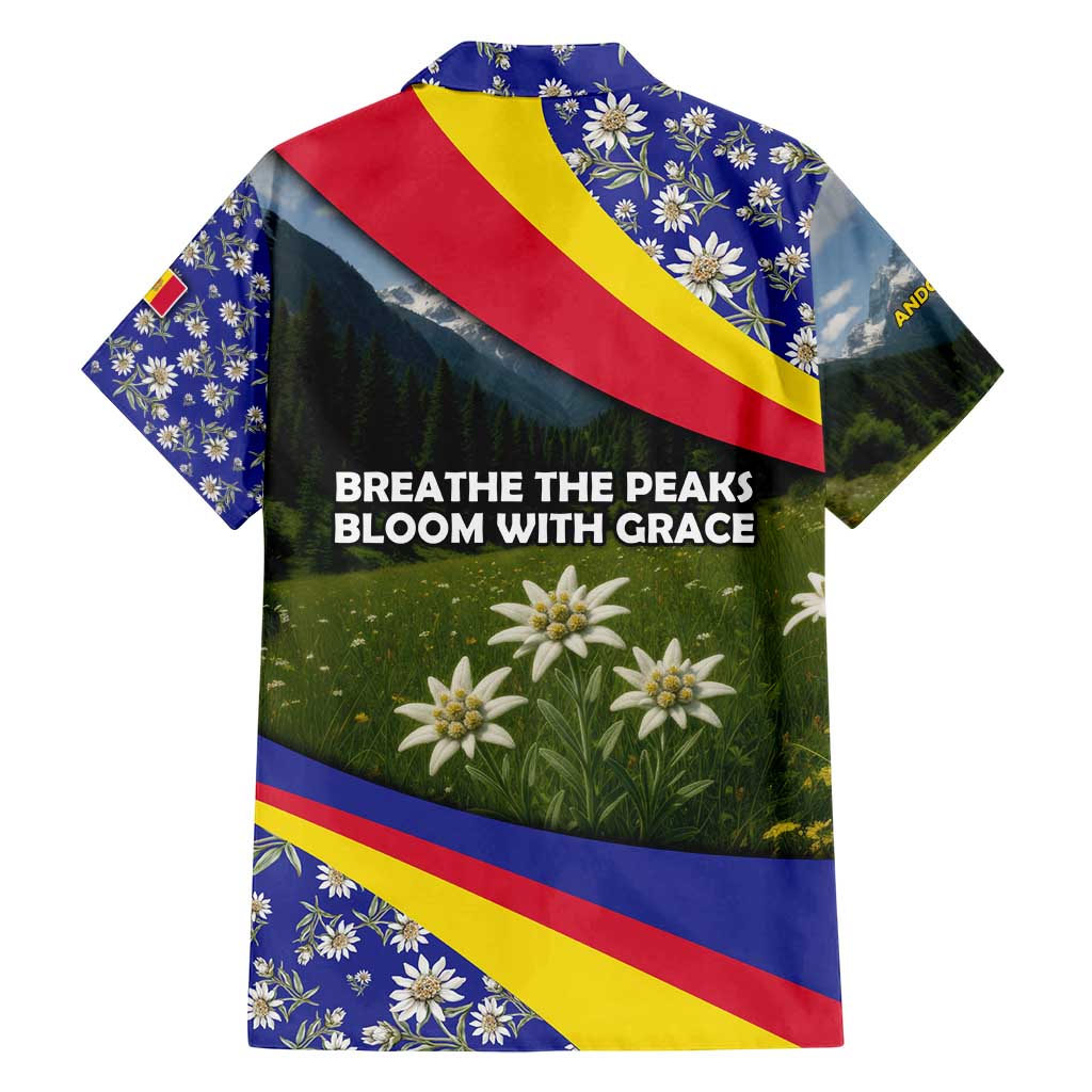 Andorra Family Matching Summer Maxi Dress and Hawaiian Shirt with Edelweiss Mountain Landscape Design - Wonder Print Shop